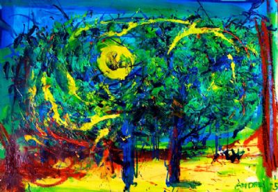 Trees and sun and sun and trees